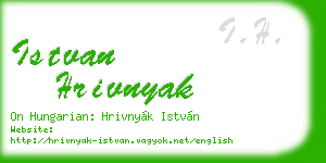 istvan hrivnyak business card